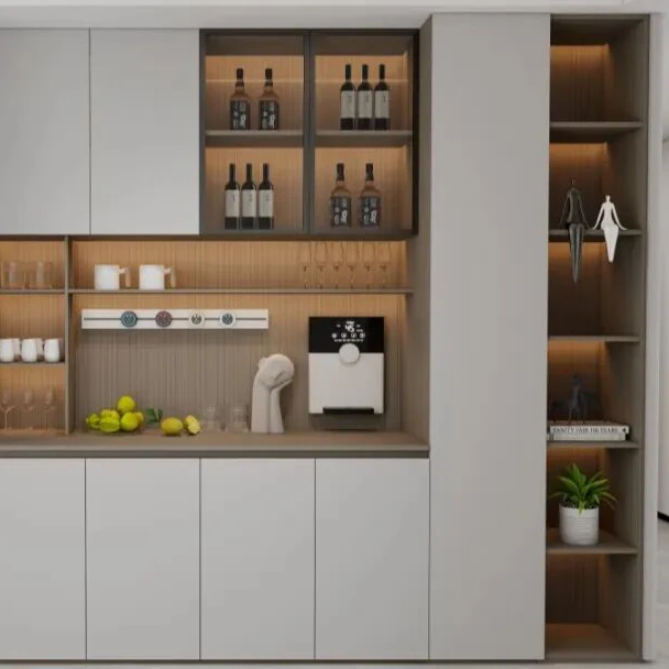 Melinco Living Room Serviced Apartment Cabinet Set with Durable Eco-Friendly Material Modern Design Easy Assembly Unified Color