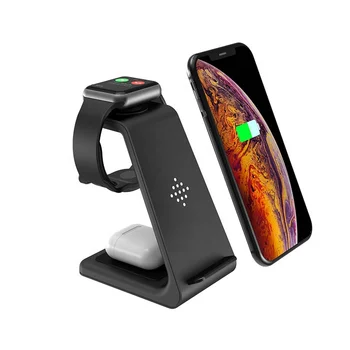 3 In 1 Wireless Charger Stand Station 10w Qi Ce Fcc Rohs Certificate ...