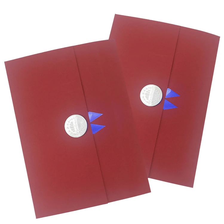 Мондон сделанный на заказ серебряная фольга тройная бумажная папка для дипломов держатель размер письма