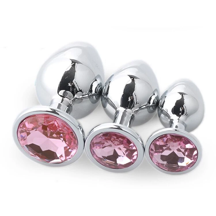 Jewelry Metal Wearable ExpandButt Ball Sex Toy Set Diamond Stainless Steel  Anal Plug