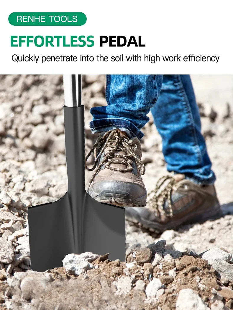 product high quality outdoor multifunction  tools  portable scooping  spade garden removable digging shovel  with metal  handle-8