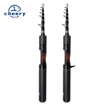 Ultra-short Mini Portable Telescopic Carbon Fishing Rod with Large Guide Ring 8 Sections Soft Tune for Stream Use – Soft Lure – view 2