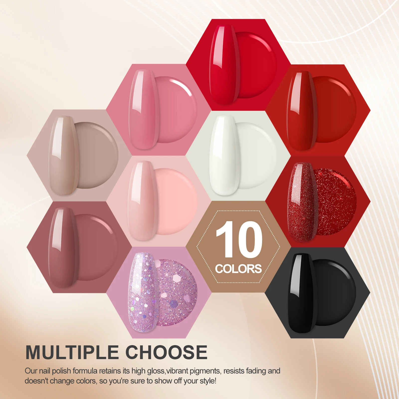 Long Lasting Nail Supplies Wholesale Glitter Nail Polish Kit Private