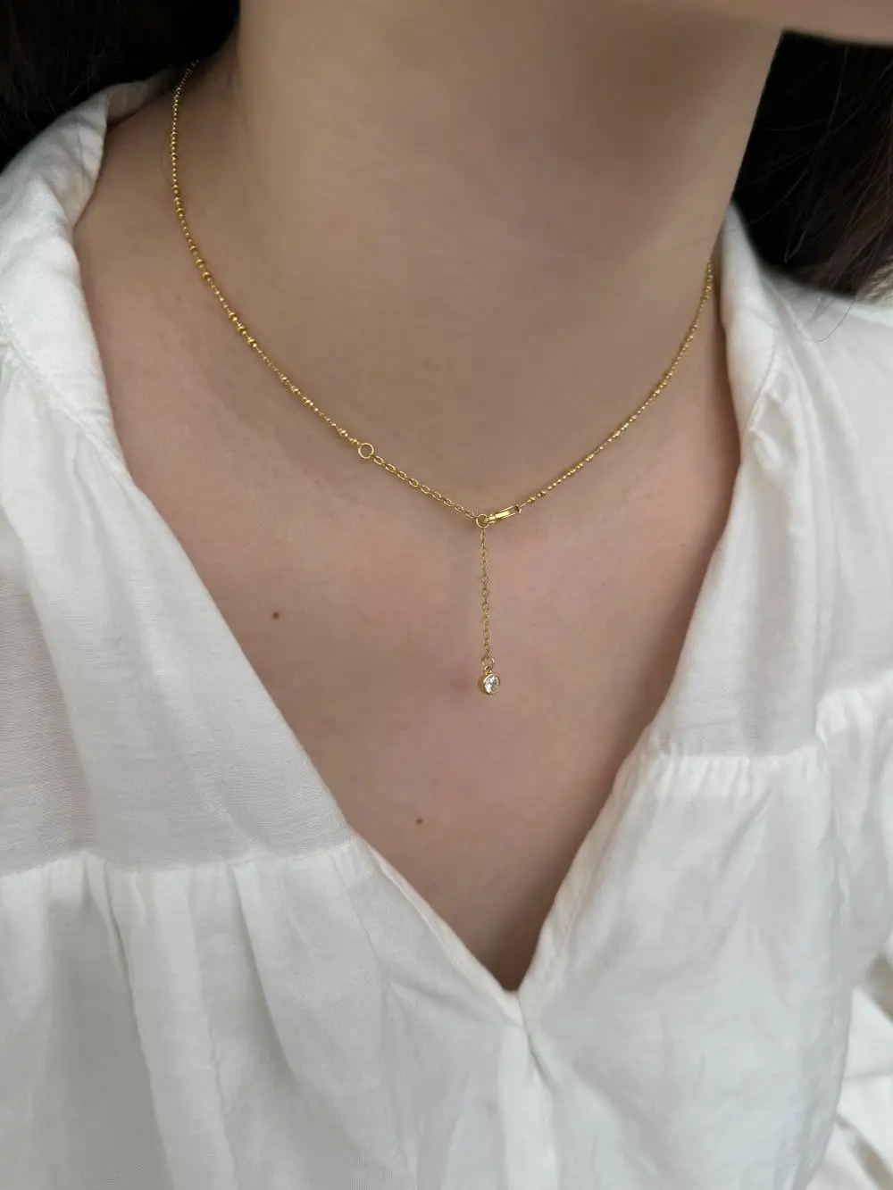KAKODIY Daily simple and fashionable new high-end jewelry 925 sterling silver bead chain necklace (for women) detail 5