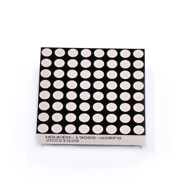 HOUKem-19088-ASR Super Red 8x8 LED Matrix Display - 4.8mm Common