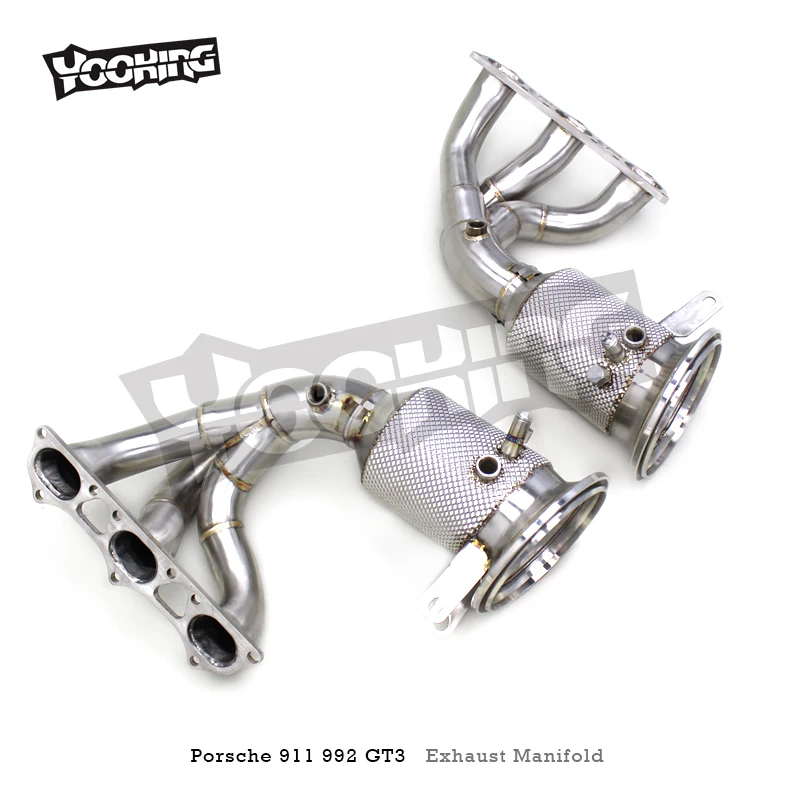 Yooking Factory Catted Manifold Header For Porsche 911 992