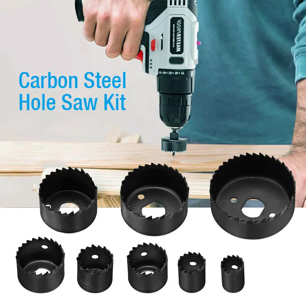 11pcs Carbon Steel Wood Hole Saws Drill 