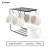 8-milky white The shelf and six cups