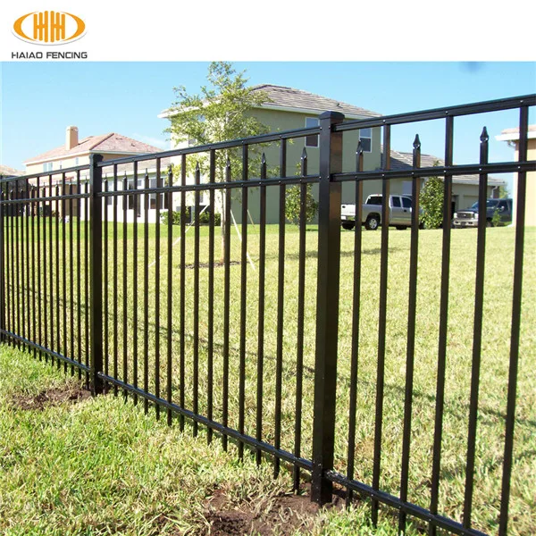 Haiao Carbon Steel Angle Iron Picket Fence Corten Garden Fence Flat Top Steel Parking Lot Fence