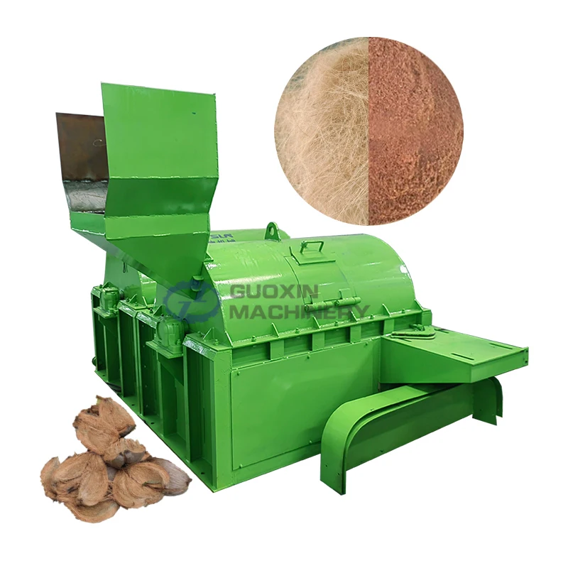 Automatic Coconut Fiber Processing Extraction Machine Palm Kernel and Fiber Separator Coco Peat Making Machine