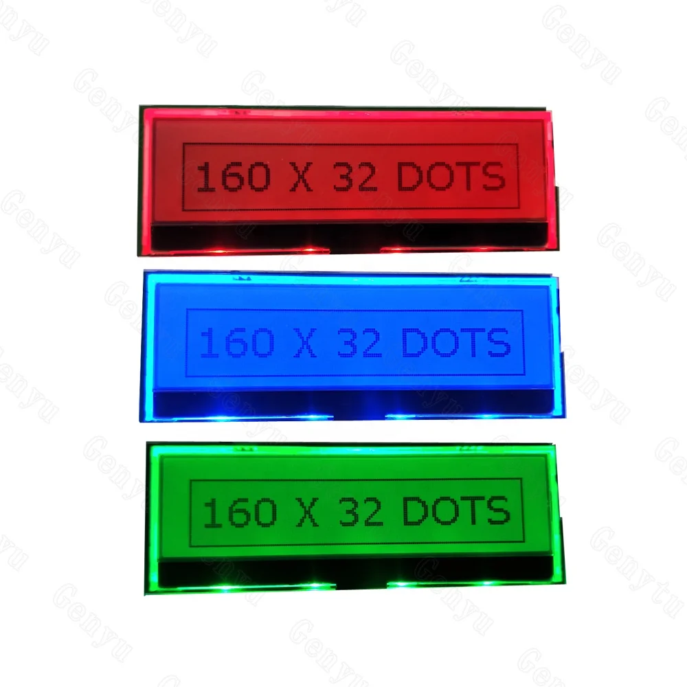 16032 LCD Module RGB LED Backlight Radio Screen Car Display Tachograph LCD 160x32 Dot Matrix LCM Graphic LCD Display