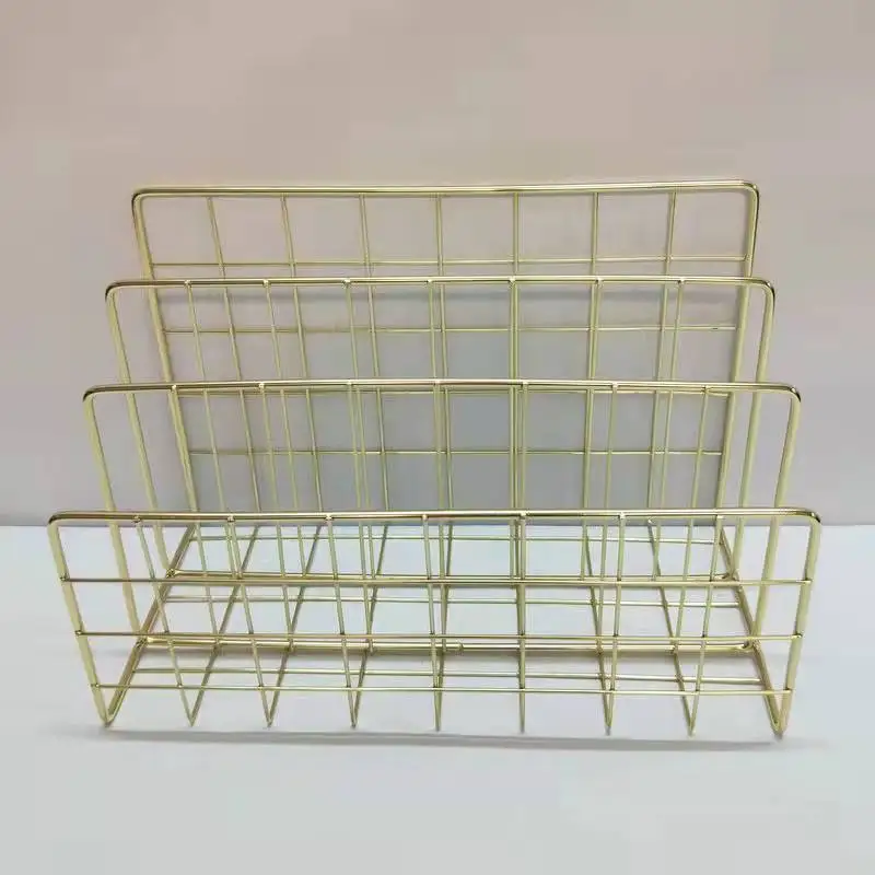 Скандинавская настольная железная стойка для хранения журналов