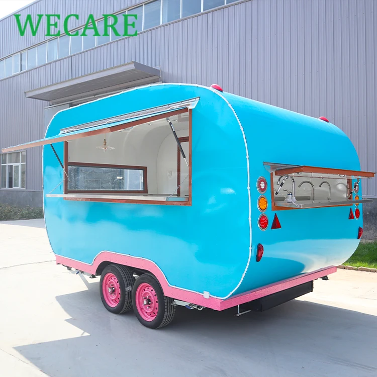 Wecare Remorque Foodtruck Mobile Catering Coffee Ice Cream Fast Food Cart Trailer Fully Equipped Mobile Bar Beer Truck for Event
