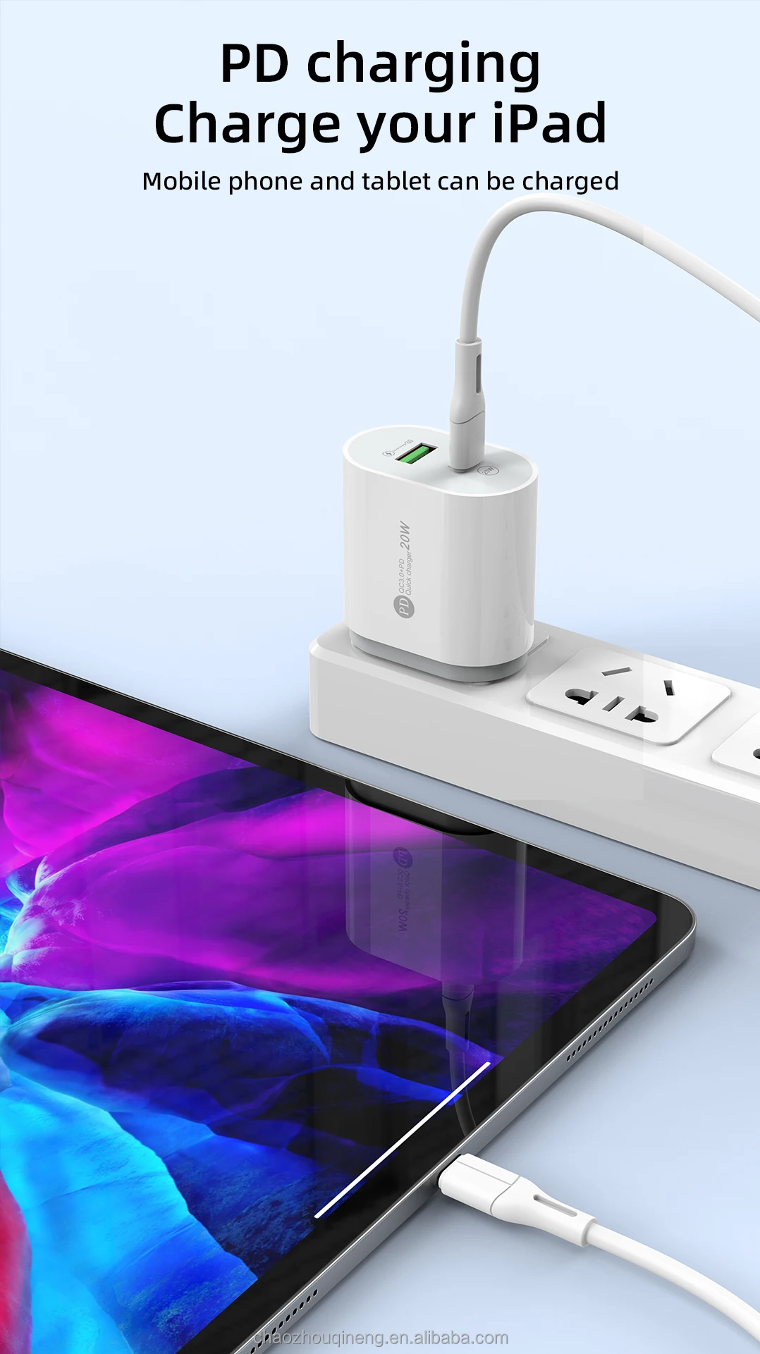 High Quality Electric USB-A & 2 Type-C Ports 10W Fast Charging Wall Charger with OTP/OVP Protection EU/US/UK Plug Power Adapter Hebb98c09e8e1406f8bdd53814145deb5E
