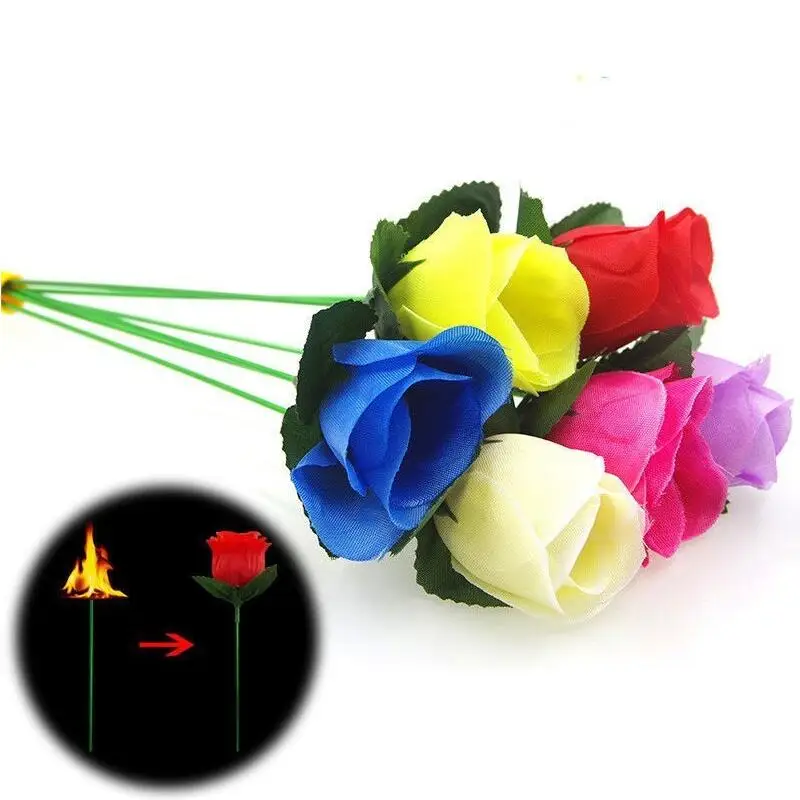 TORCH TO ROSE Fire Stage Magic Trick Flower Flame Flaming Hot Appearing Magician 