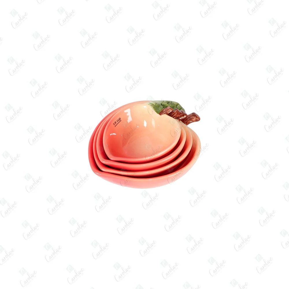 Custom Spring Pink Peach Measuring Cups 4 Set