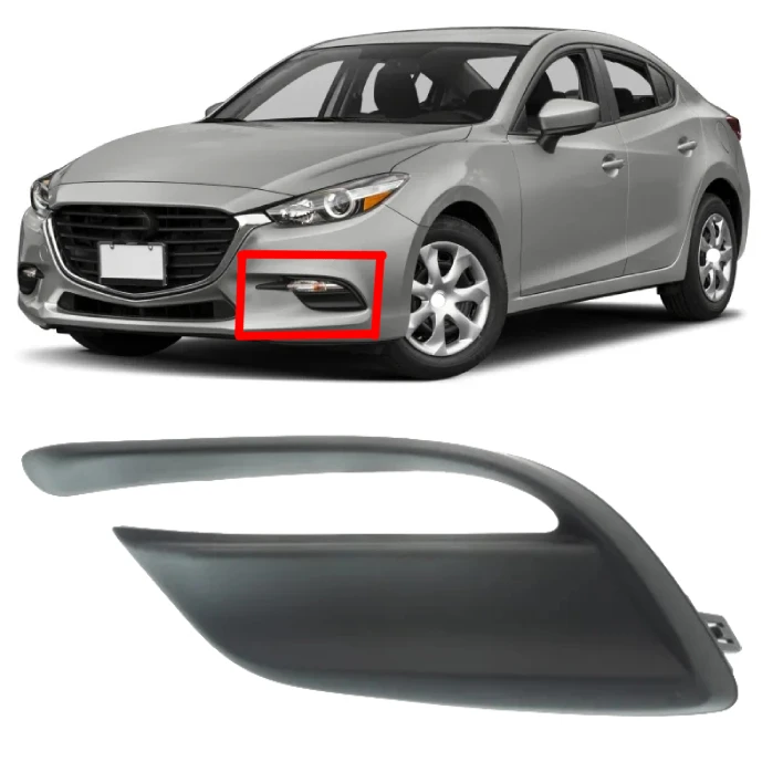 Textured Black front Fog Light Cover for mazda 3 2017 2018