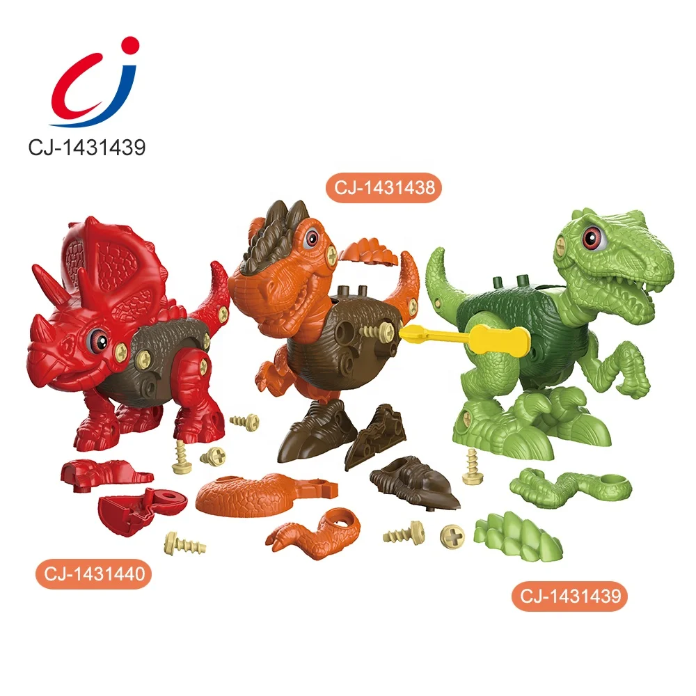 Новые DIY строительные игрушки динозавров самые популярные для детей пластиковые разборные животные