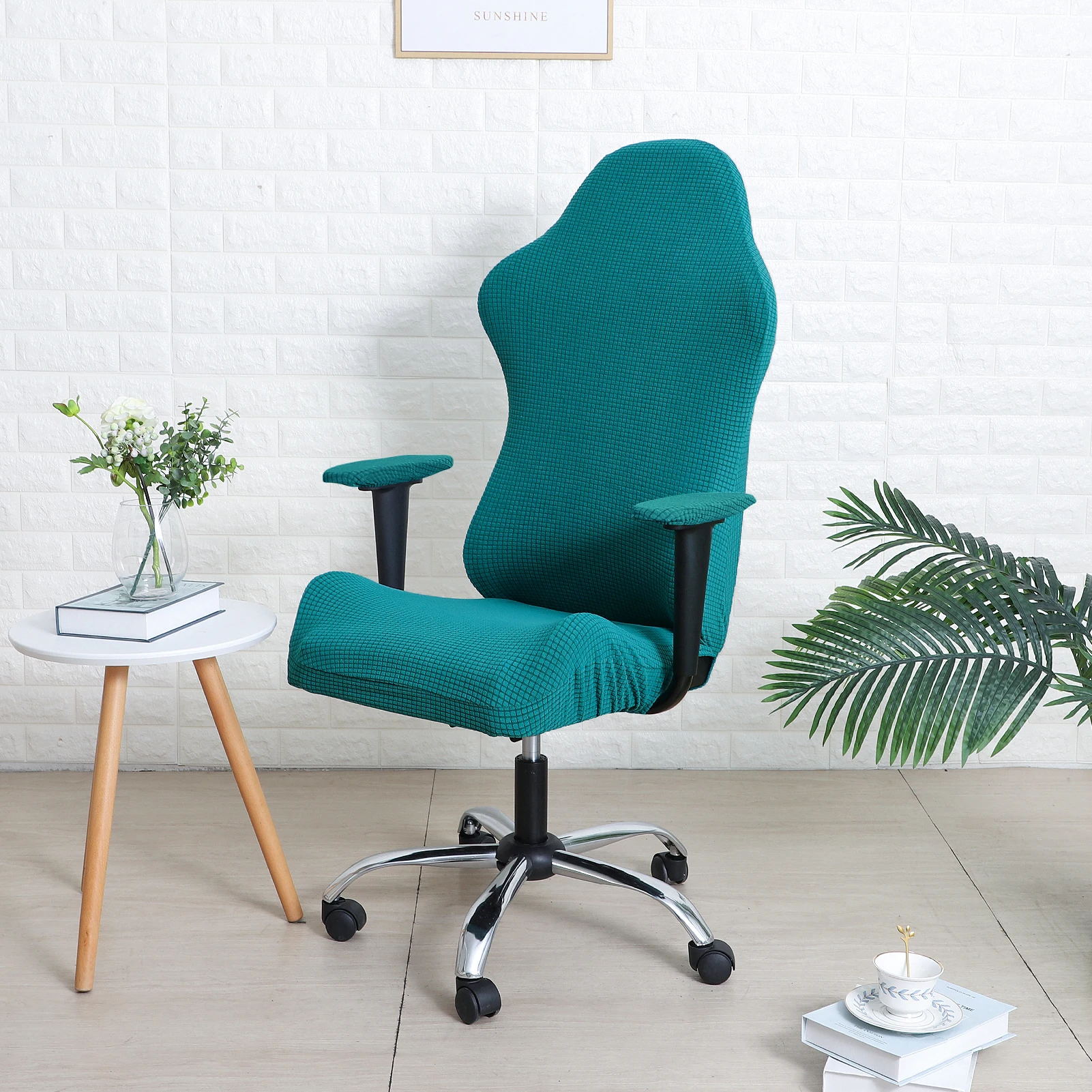 YongHo Modern Jacquard Christmas Gaming Office Chair Cover Spandex Elastic Armchair Seat aperçu 15