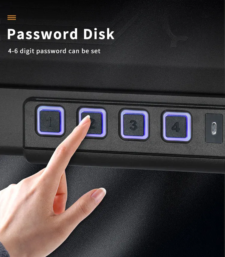 CEQSAFE New Design Digital With Biometric Gun Safe Fingerprint Safe Box for Car details