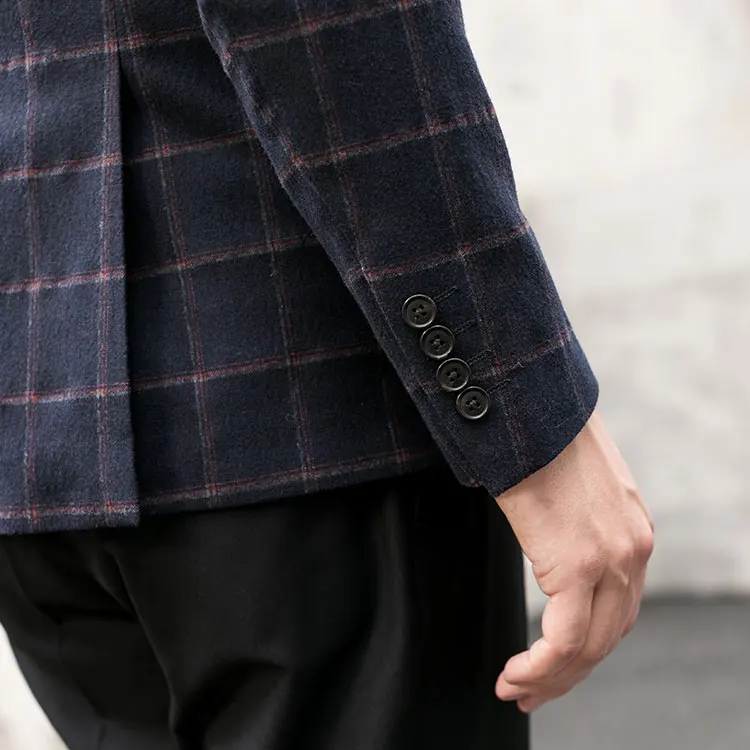 Блейзер Мужской стрейчевый синяя темно-синяя куртка в клетку официальный костюм оптовая продажа