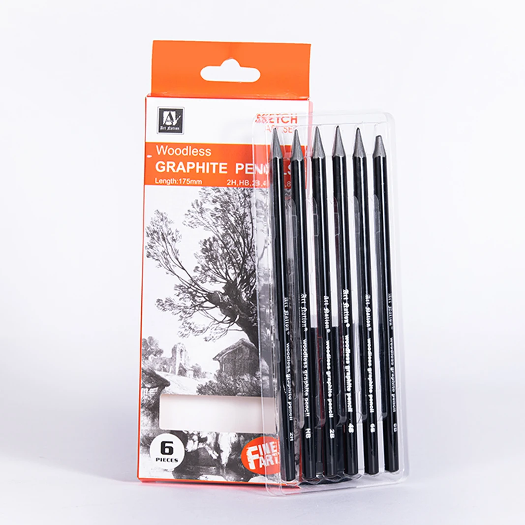 Woodless Graphite Pencils, Set of 6