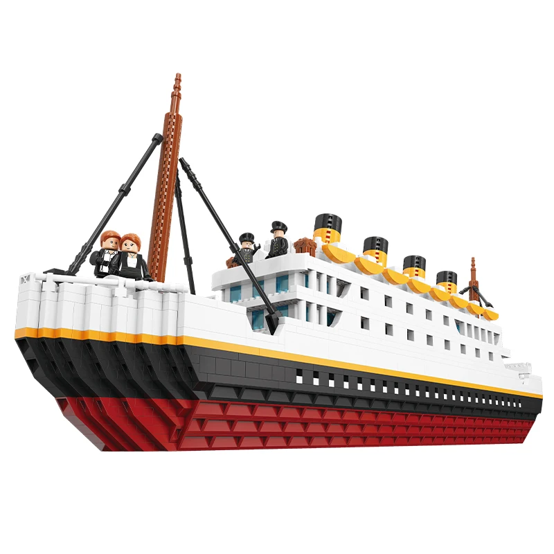 CAYI Micro Titanic Luxury Cruise Classic Ship Boat Assemble Building Blocks Set Small Particles Brick Block Moc Educational Toy