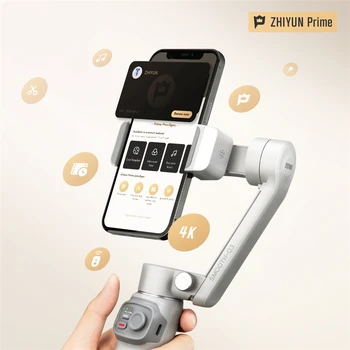 ZHIYUN Q3 Gimbal 3 Axis Selfie Stick Handheld Gimbal ZHIYUN Gimble Mobile Gimbal Stabilizer With Fill Light for Smartphones detail image