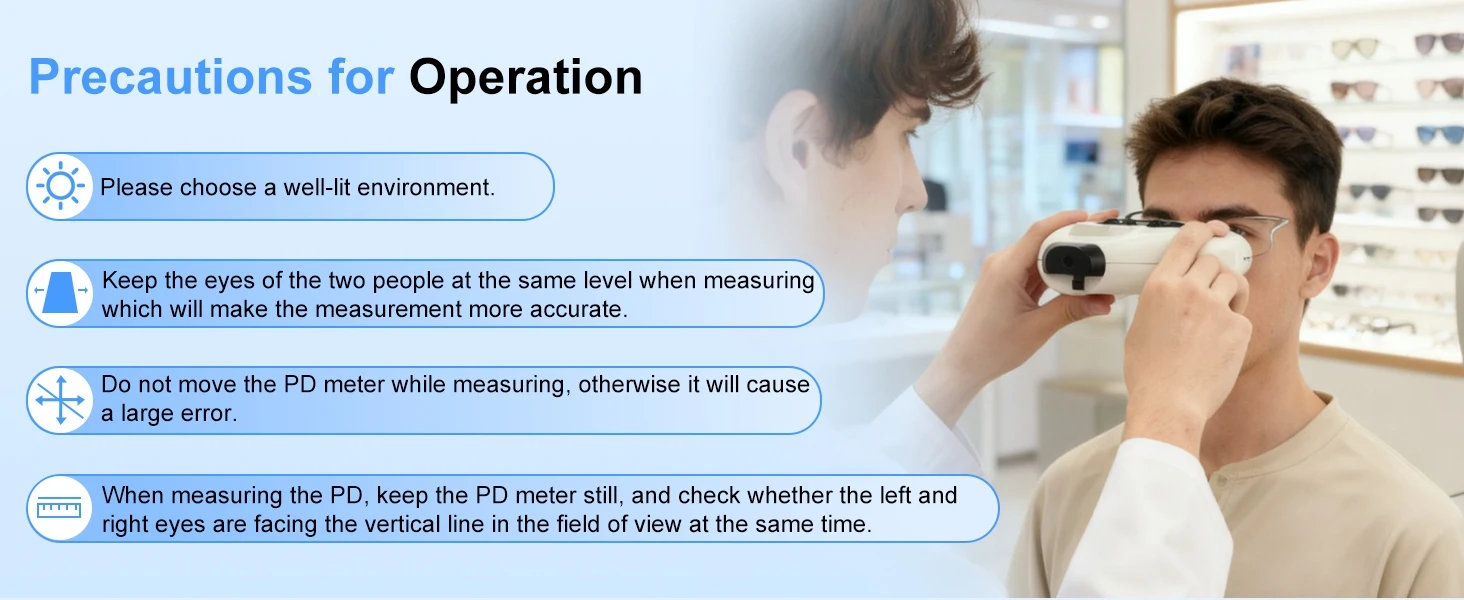 Equipment Pupilometer Interpupillary Distance Measuring Tool Digital Pupilometer