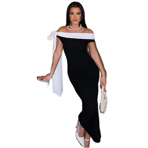 Customize New Slim-Fit Hip Skirt Casual Summer Contrast Color Sequined Party Style Chiffon Fabric Natural Waistline Cashmere