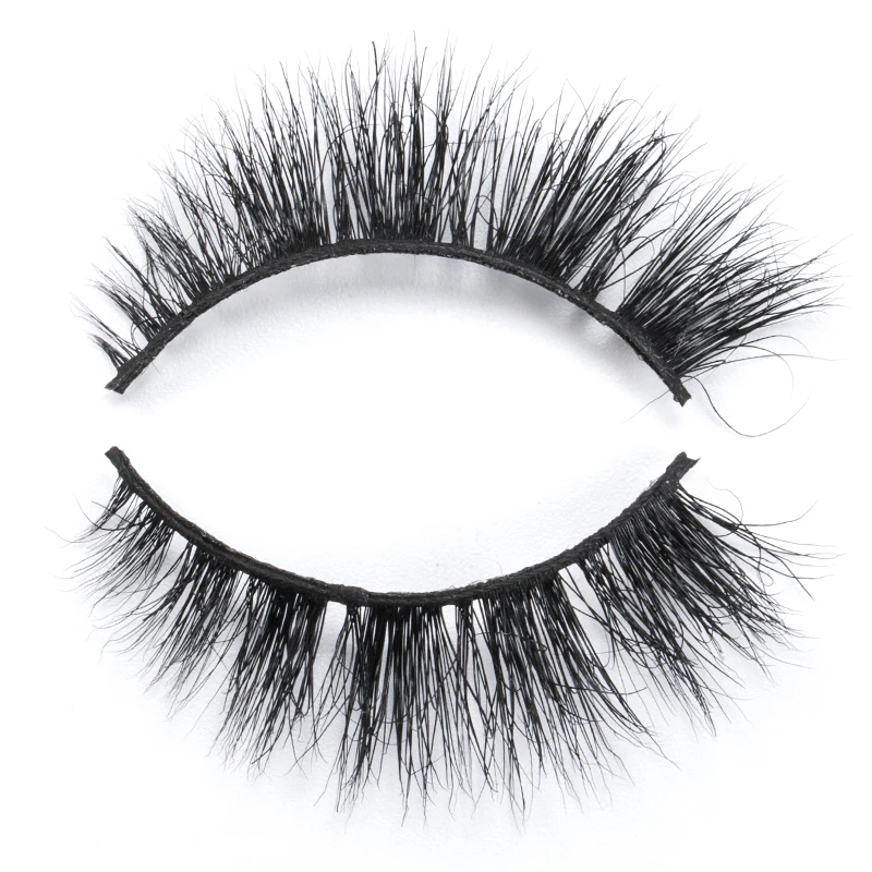 Wholesale Real Siberian 25mm 30mm Mink Strip Lashes Private Label Packaging 3D Mink Eyelashes