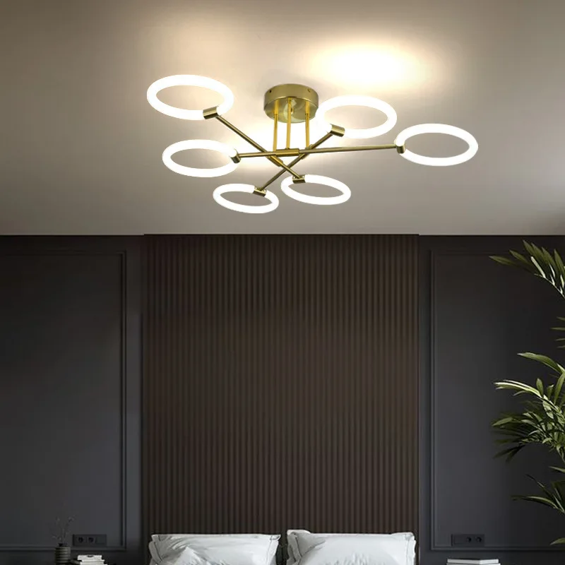 High quality led light nordic ring led ceiling lamp modern creative personality ceiling light for living room