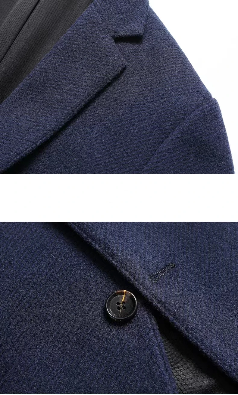 Casual Blazers Men Cashmere Coat British Stylish Vintage Male Business Jacket Handsome Trend Wool Overcoat_voghion.com