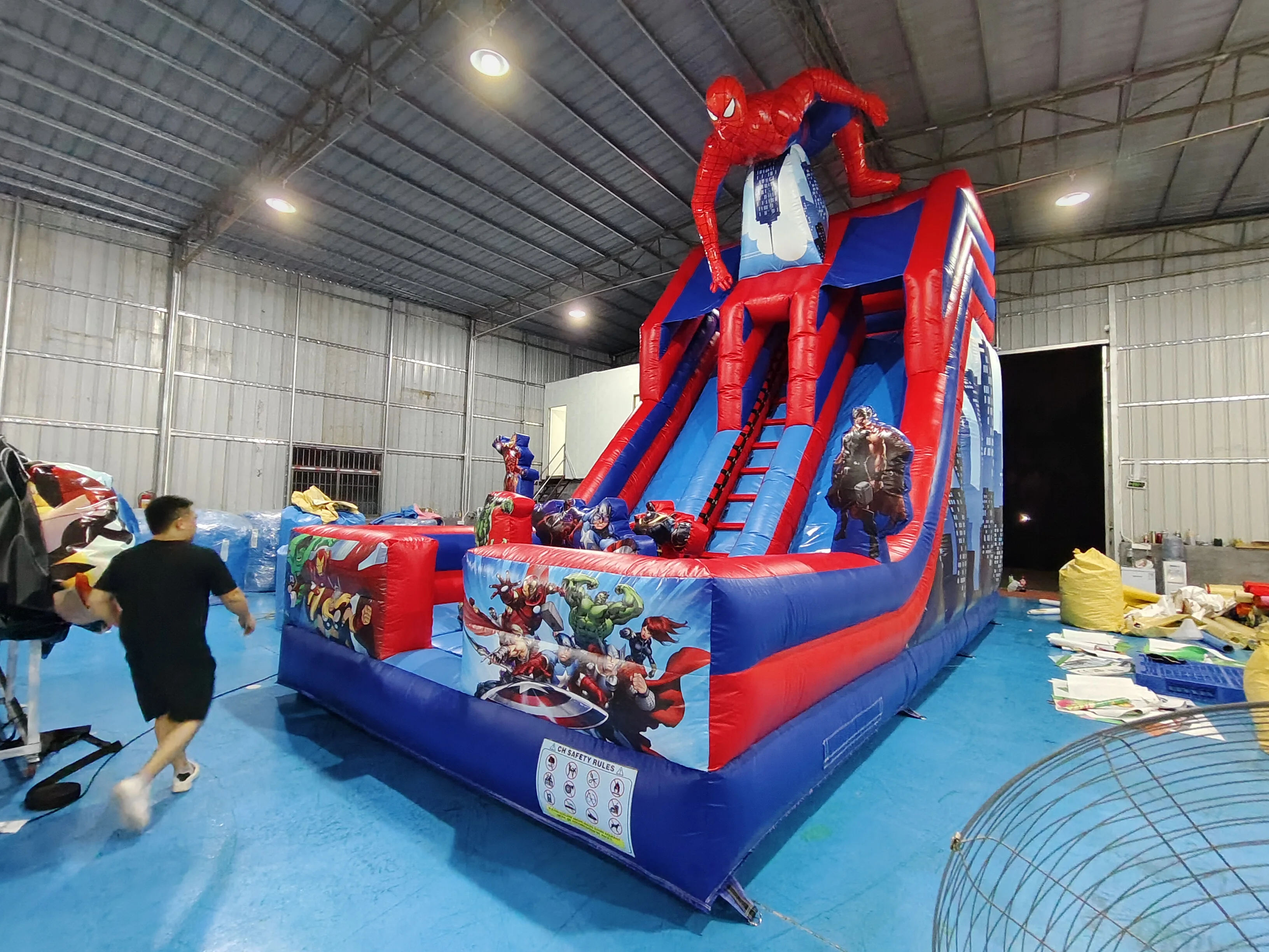 Custom Commercial PVC Inflatable Combo Outdoor Water Slide Pool Obstacle Course Inflatable Castle-for Fun and Games!