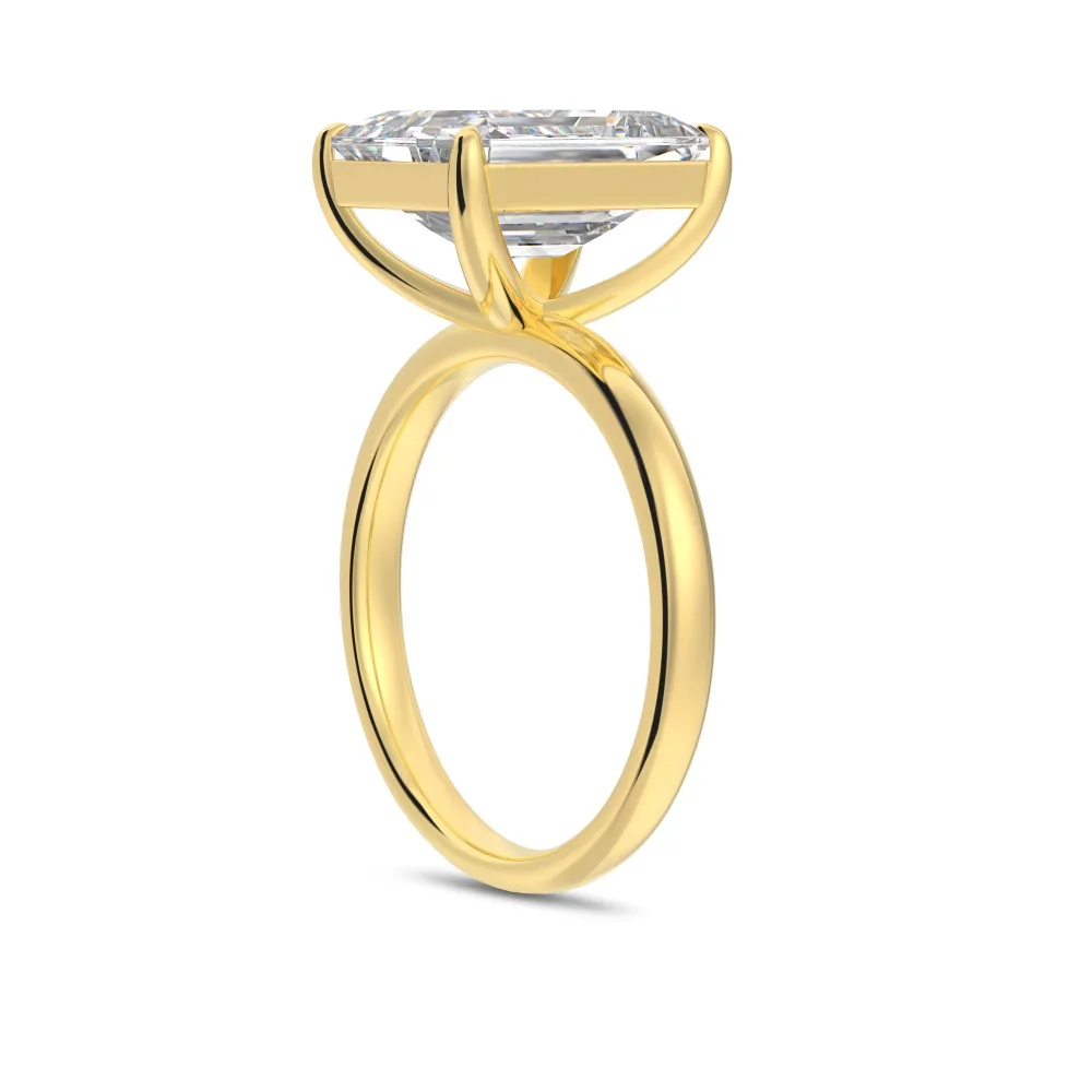 KAKODIY High Jewelry Exclusive Design 925 Sterling Silver 8ct Rectangular 5A Cubic Zirconia Wedding Ring Engagement Bride Promise Ring detail 6