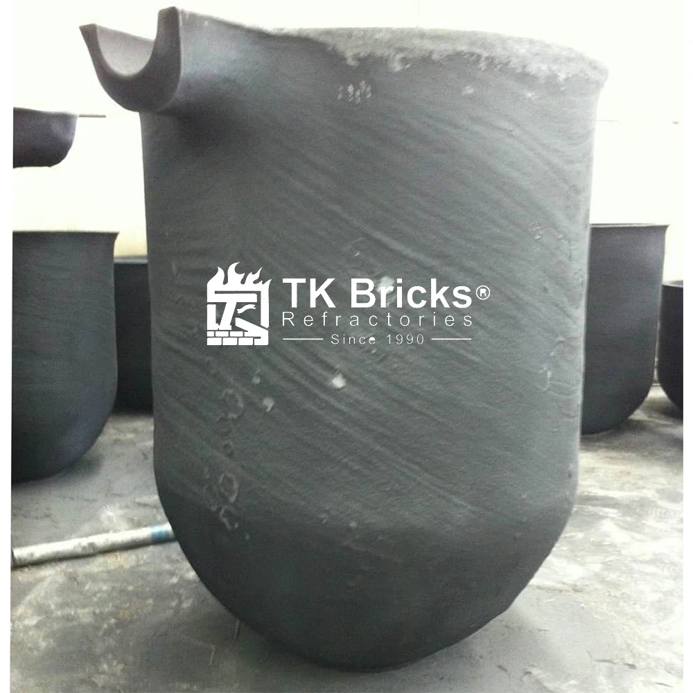 Graphite Aluminum Crucible SiC Graphite Crucibles for Melting Aluminum in Stock