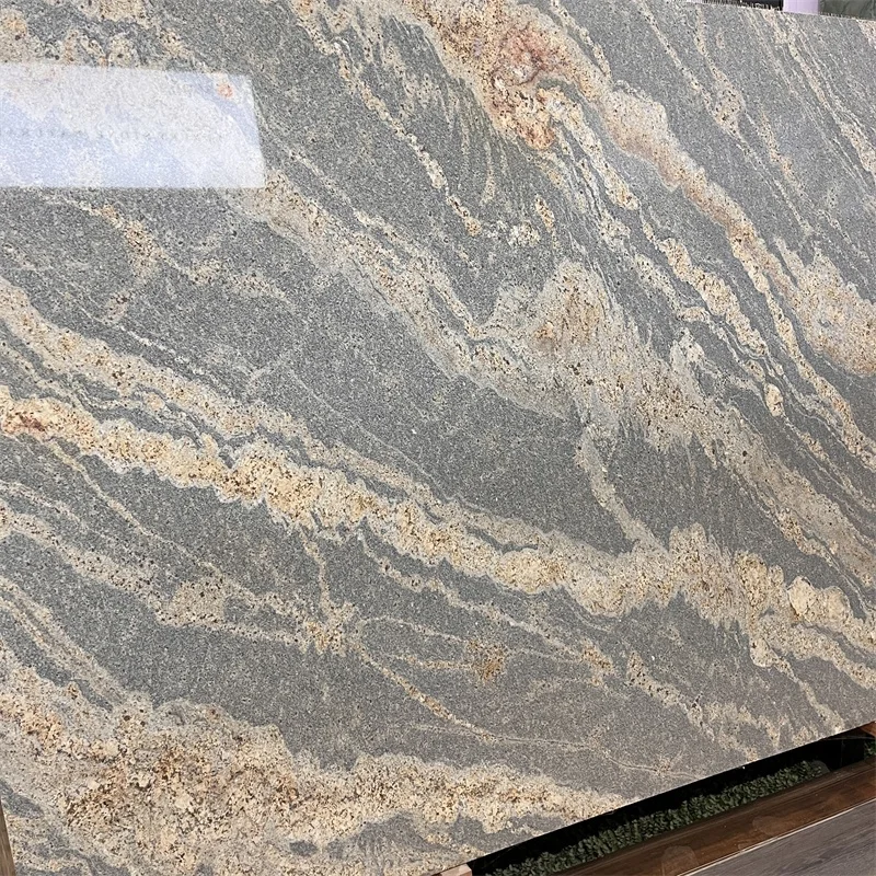Giá tốt cho gạch đá granite Kashmir Gold dùng cho tường và sàn khách sạn, mặt bàn bếp bằng đá granite màu vàng