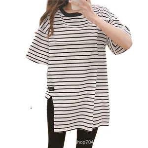 Summer Short Sleeve Striped Nursing Tees Comfy & Stylish Breastfeeding T-shirt