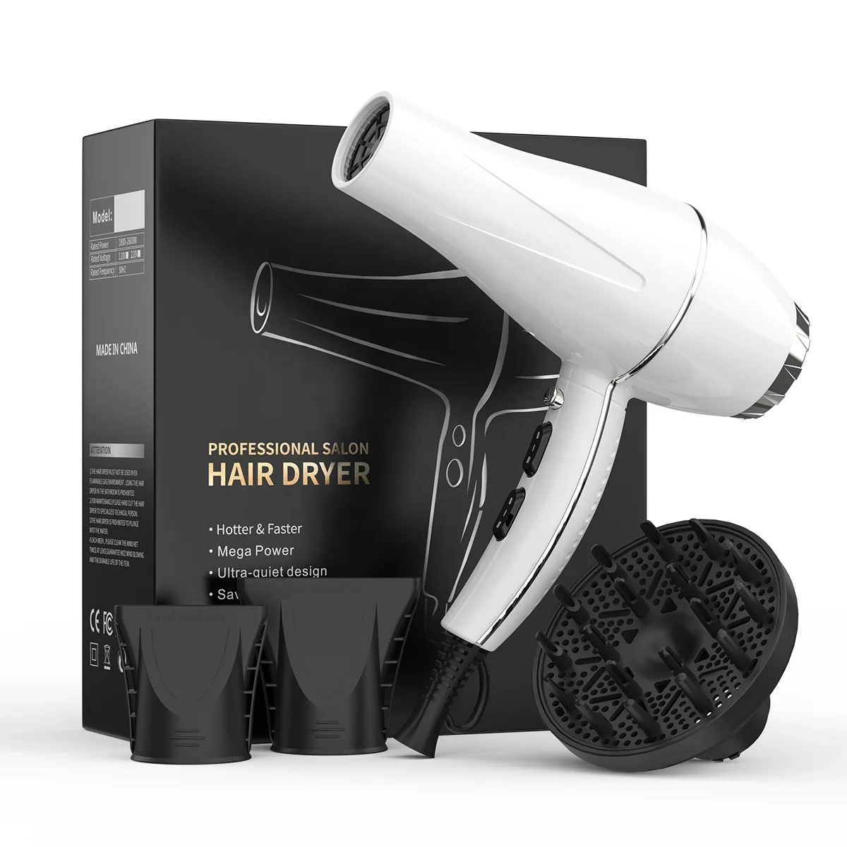 Professional Ionic Hair Dryer High Power Versatility