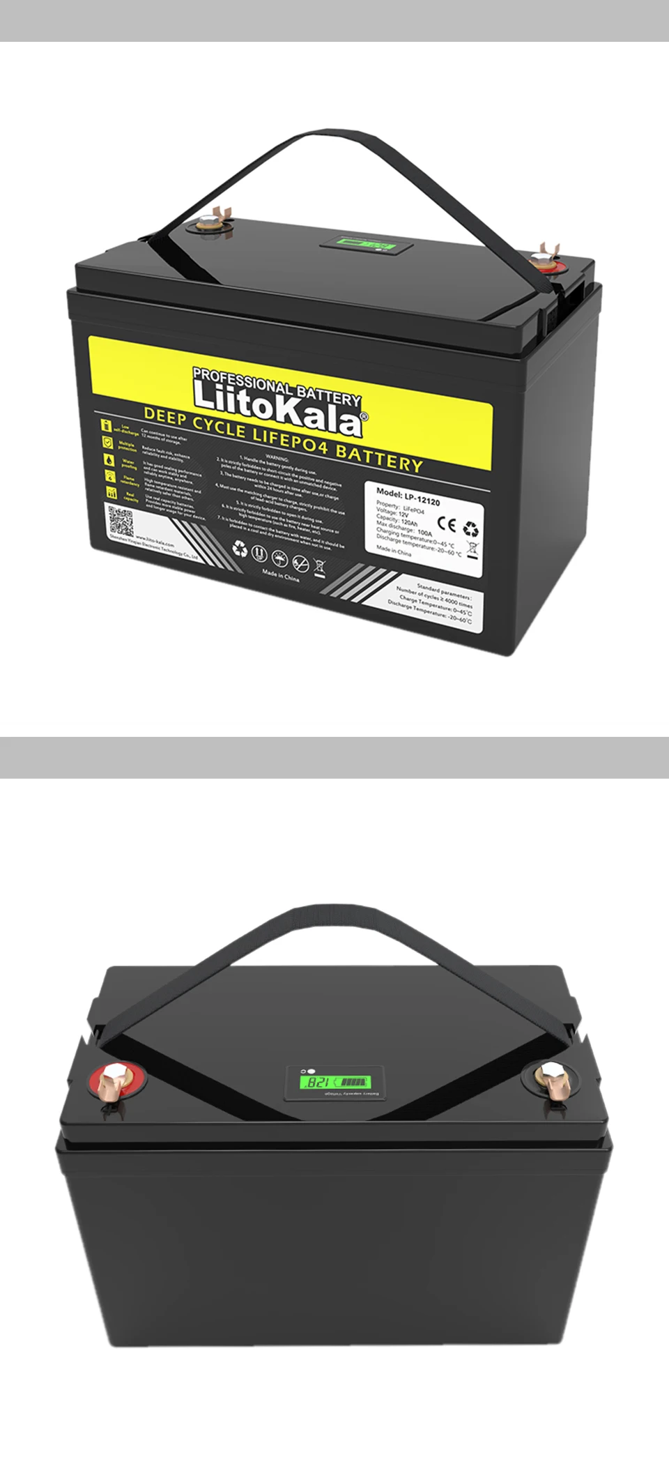 Liitokala 12v 120ah Lifepo4 Lithium Ion Batteries Pack Deep Cycle