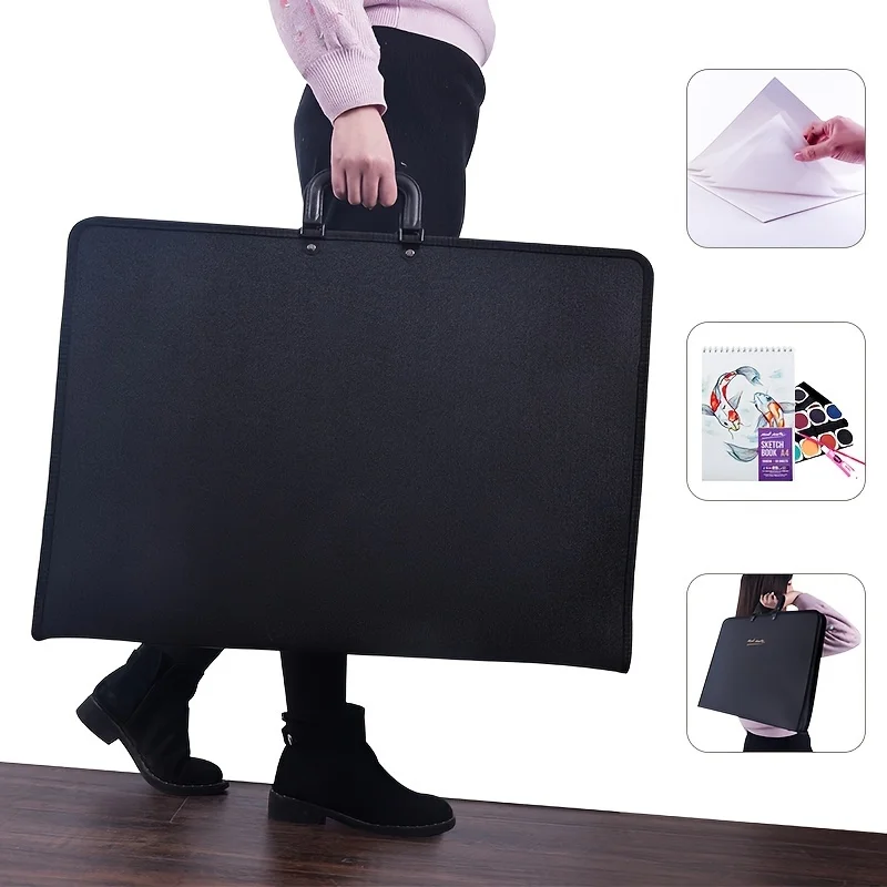 Large A2 45X 62 cm Hard Cover Art Portfolio Presentation Ring Binder and  Painting Storage Bag PP Waterproof Filing Products