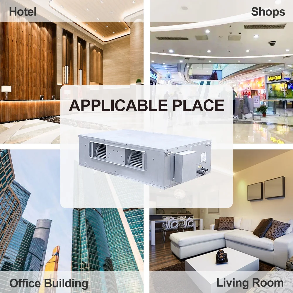 Gree Duct Air Conditioner Concealed Slim Cooling Heating Indoor Unit for Hotel Household Commercial FCU Unit