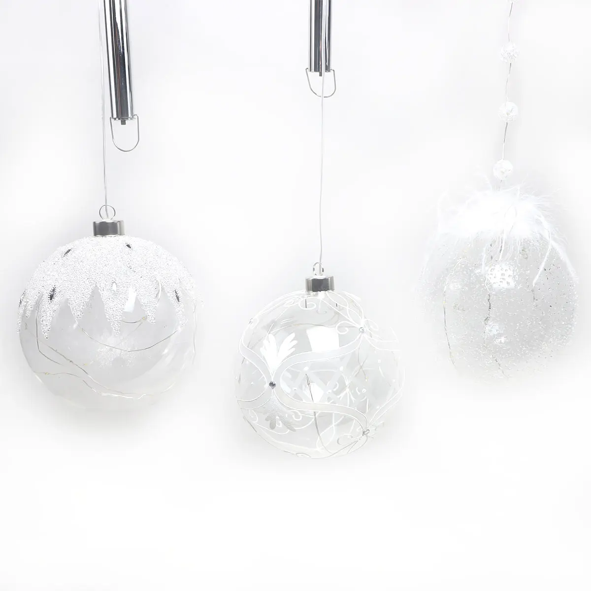 transparent christmas baubles clear ornament glass balls 8cm glass decoration christmas