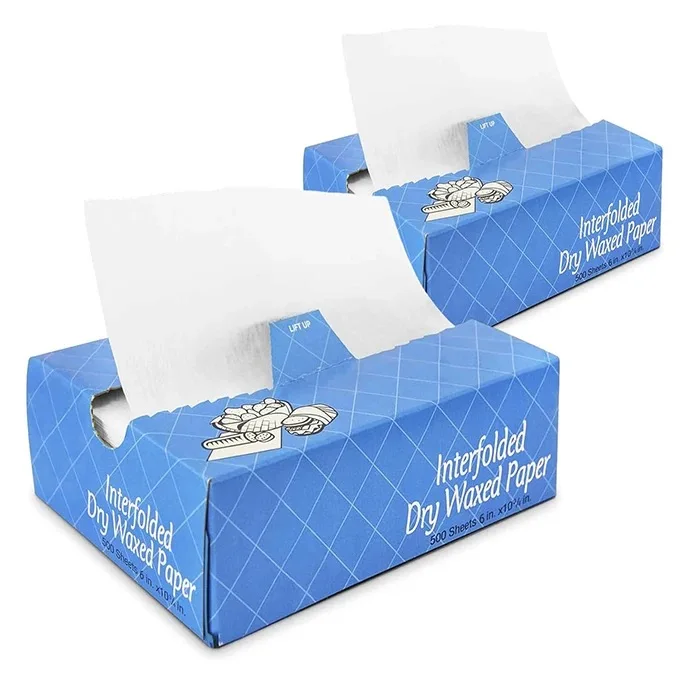 Interfolded Dry Wax Deli Paper Bakery Silicone Greaseproof Paper 