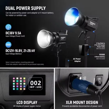 NEEWER FS300C 300W RGB Bowens Mount Video Light for Photography & Live Streaming for Video Recording detail image
