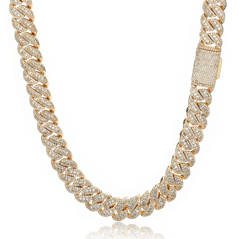 NUOYA 14MM Miami Cuban Link Chain Necklace - Luxury Hip Hop Jewelry