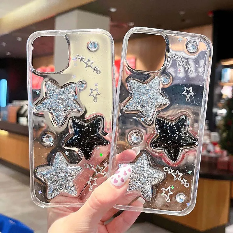 New Product Crystal Stars Twinkle Diamond Drip Glue TPU PC Acrylic