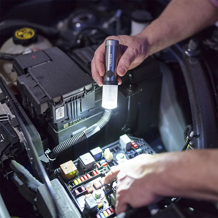 
Многофункциональный светодиодный аварийный дорожный фонарик COB из алюминиевого сплава 