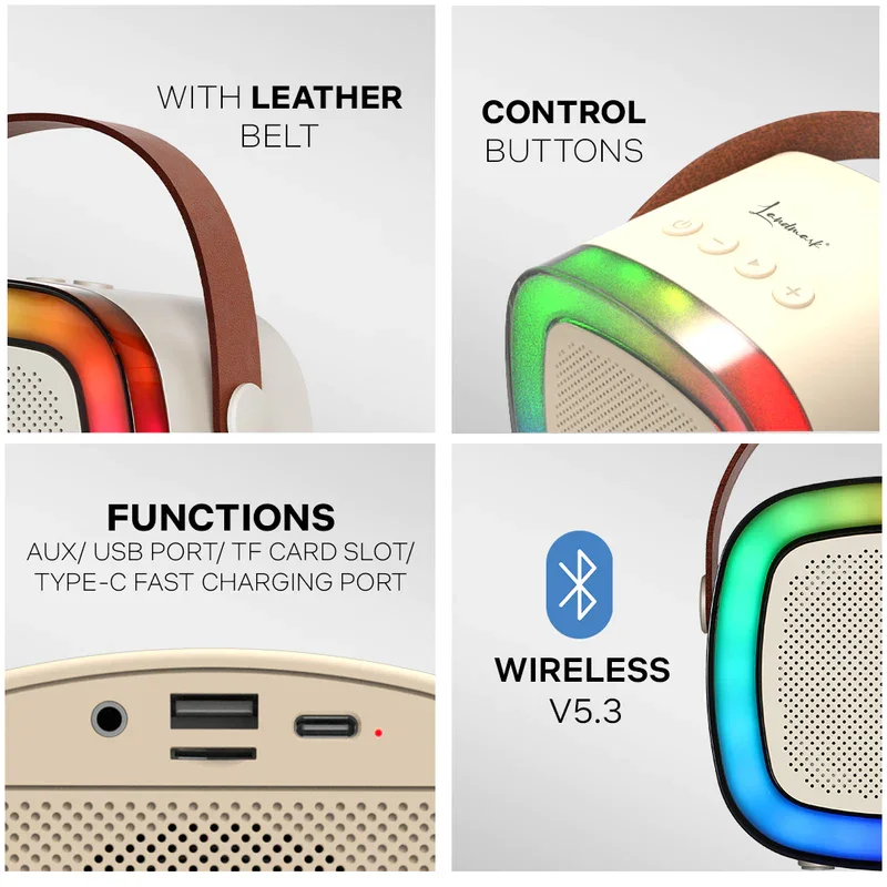 Fast Delivery Mini Portable Karaoke Speaker Audio Integrated Microphone Home Karaoke Wireless Speaker