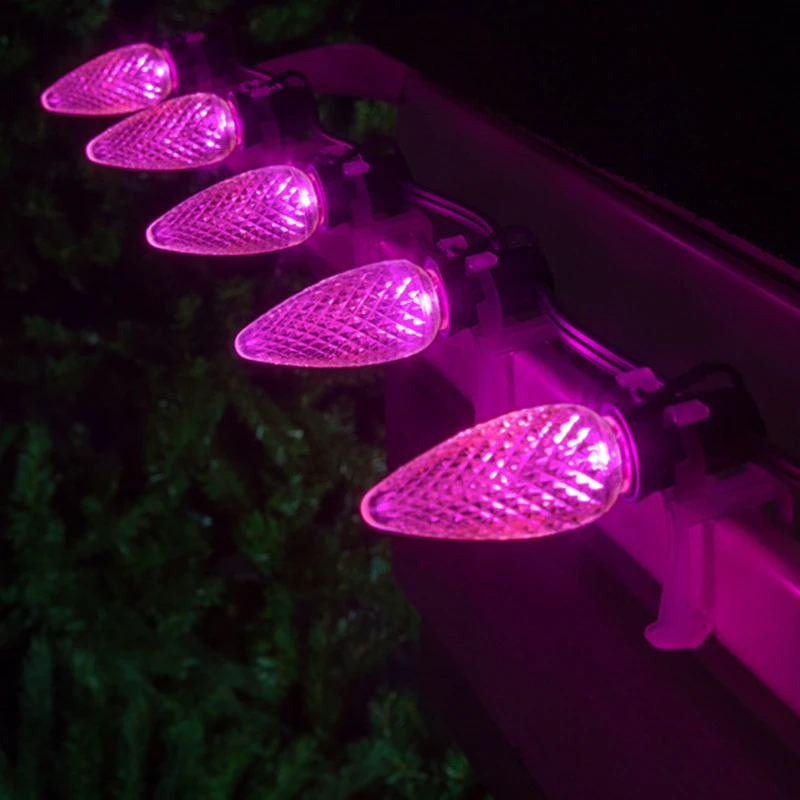 Christmas Rainbow Color C9 Replacement LED Light Bulbs